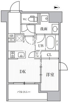 カバナプラス新富町 301 間取り図