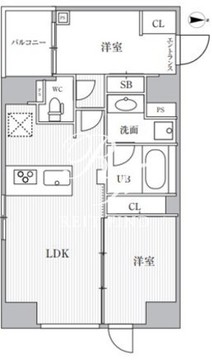 カバナプラス新富町 1103 間取り図