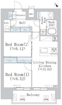 ウェスタ板橋仲宿 1402 間取り図