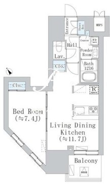 ウェスタ板橋仲宿 404 間取り図