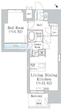 ウェスタ板橋仲宿 1201 間取り図