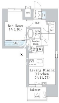 ウェスタ板橋仲宿 1101 間取り図