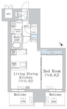 ウェスタ板橋仲宿 1102 間取り図
