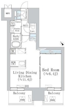 ウェスタ板橋仲宿 702 間取り図