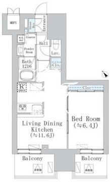 ウェスタ板橋仲宿 602 間取り図