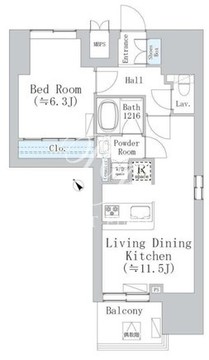 ウェスタ板橋仲宿 801 間取り図