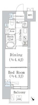 ウェスタ板橋仲宿 302 間取り図