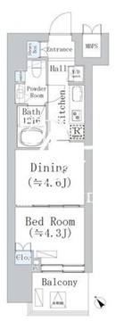 ウェスタ板橋仲宿 402 間取り図
