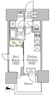 イプセ渋谷本町 802 間取り図