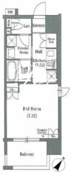 フレアージュ恵比寿 401 間取り図