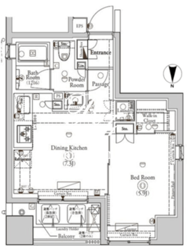 BPRレジデンス神田富山町 601 間取り図