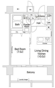 コンフォリア新宿 901 間取り図