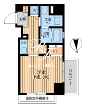 クリオ戸越銀座弐番館 404 間取り図