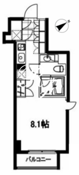 フレンシア麻布十番サウス 701 間取り図