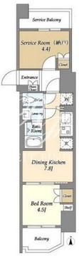 ウェルスクエア西蒲田 1005 間取り図