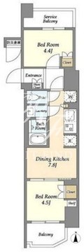 ウェルスクエア西蒲田 1303 間取り図