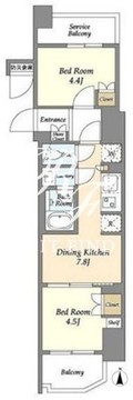 ウェルスクエア西蒲田 1403 間取り図