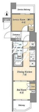 ウェルスクエア西蒲田 1204 間取り図