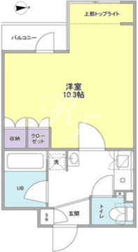 ディアレンス西麻布 104 間取り図
