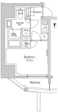 ザ・パークハビオ亀戸 201 間取り図