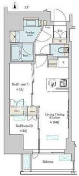 ブリリアイスト上野稲荷町 1001 間取り図