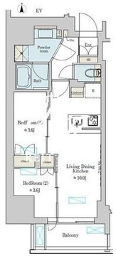 ブリリアイスト上野稲荷町 601 間取り図