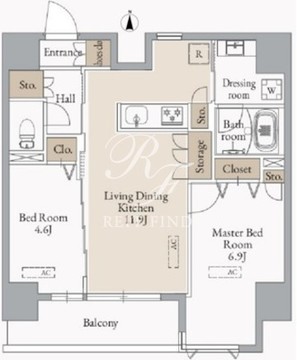 JMFレジデンス蔵前鳥越 1103 間取り図