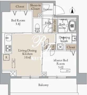 JMFレジデンス蔵前鳥越 1301 間取り図