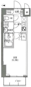 エスレジデンス雑司が谷 203 間取り図