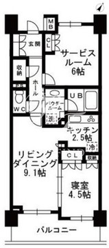 シャンピアグランデ深沢 207 間取り図