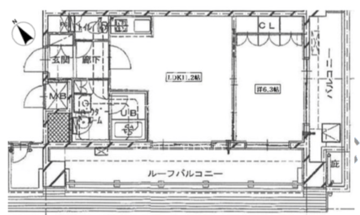 ミリアレジデンス東池袋 1202 間取り図