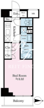 リテラス馬込 404 間取り図