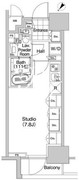 コンフォリア蒲田 1404 間取り図