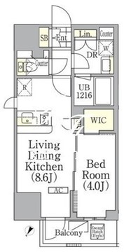 ジオエント池袋 801 間取り図