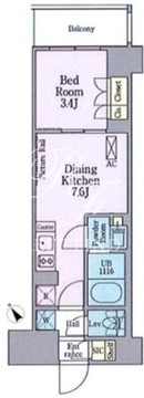 クレストコート渋谷笹塚 203 間取り図