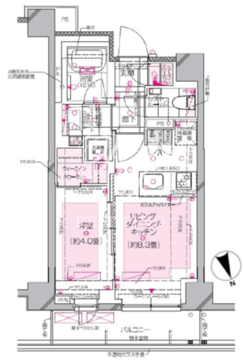 ディアナコート祐天寺レジデンス 313 間取り図