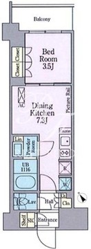 クレストコート渋谷笹塚 305 間取り図