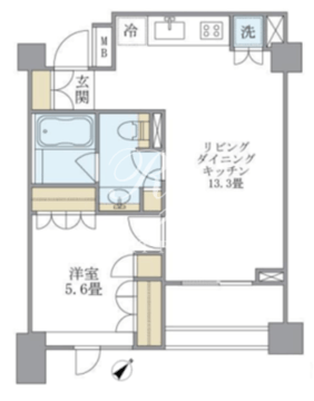 ブリリアイスト代々木上原 202 間取り図