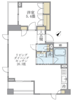 ブリリアイスト代々木上原 205 間取り図