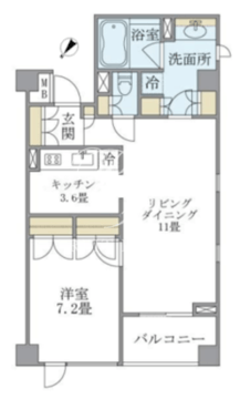 ブリリアイスト代々木上原 306 間取り図