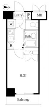 ラサンテ広尾 713 間取り図
