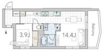グランデュオ学芸大学3 304 間取り図