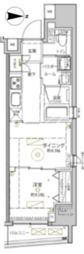 クレイシア秋葉原ラグゼスウィート 906 間取り図