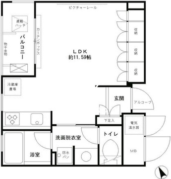 エル・セレーノ西早稲田 323 間取り図