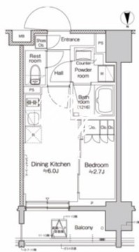 プラウドフラット亀戸ステーションプレイス 803 間取り図