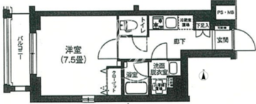 ルフレプレミアム上北沢 103 間取り図