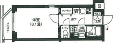 ルフレプレミアム上北沢 401 間取り図