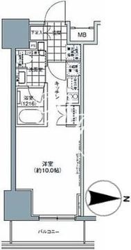 パークハビオ上野3丁目 803 間取り図