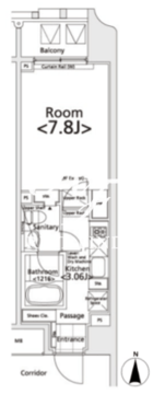  プライマル新宿若松町 203 間取り図