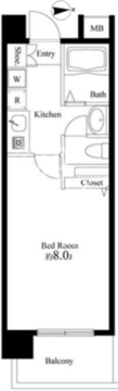 カスタリア新宿御苑2 701 間取り図